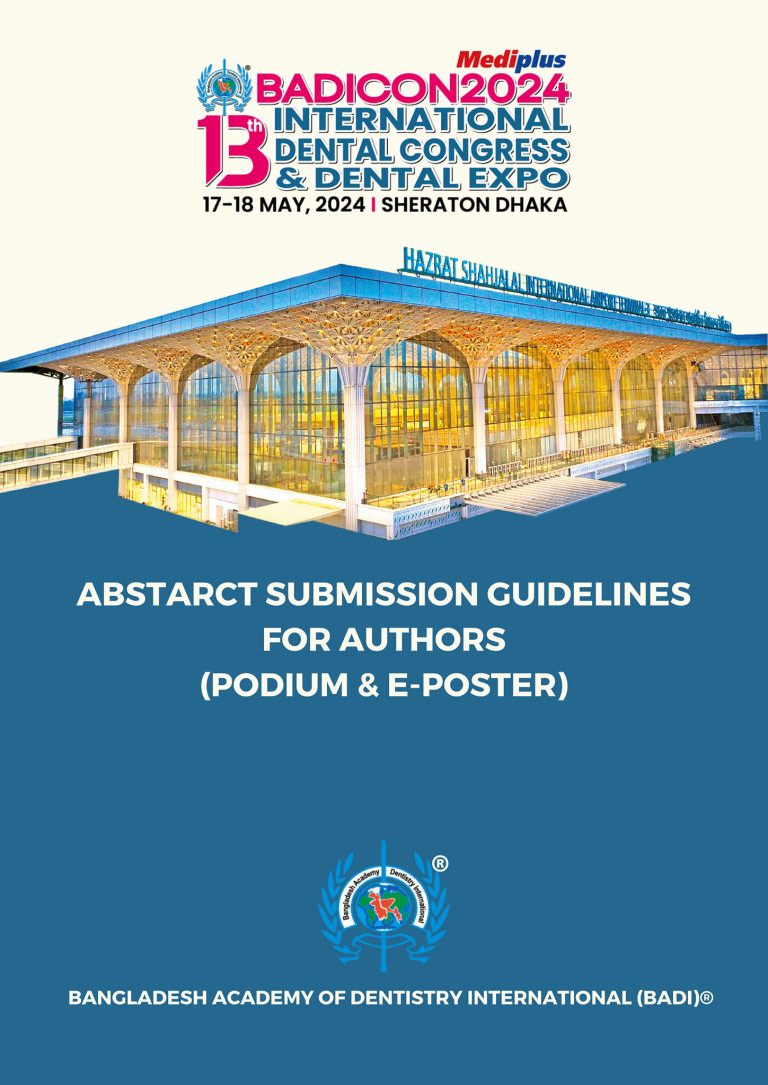 Calls for Abstract Submission for Podium & e-Poster Presentation #BADICON2024